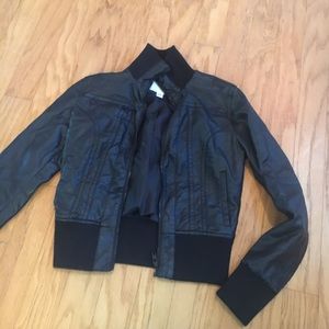 Black leather jacket